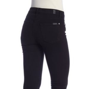 7 for all mankind mid rise skinny jeans black sz24